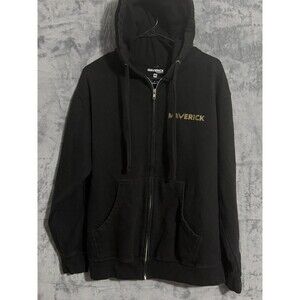 Maverick by Logan Paul Black Gold Zip Hoodie Men's M Eagle Logo Old Merch